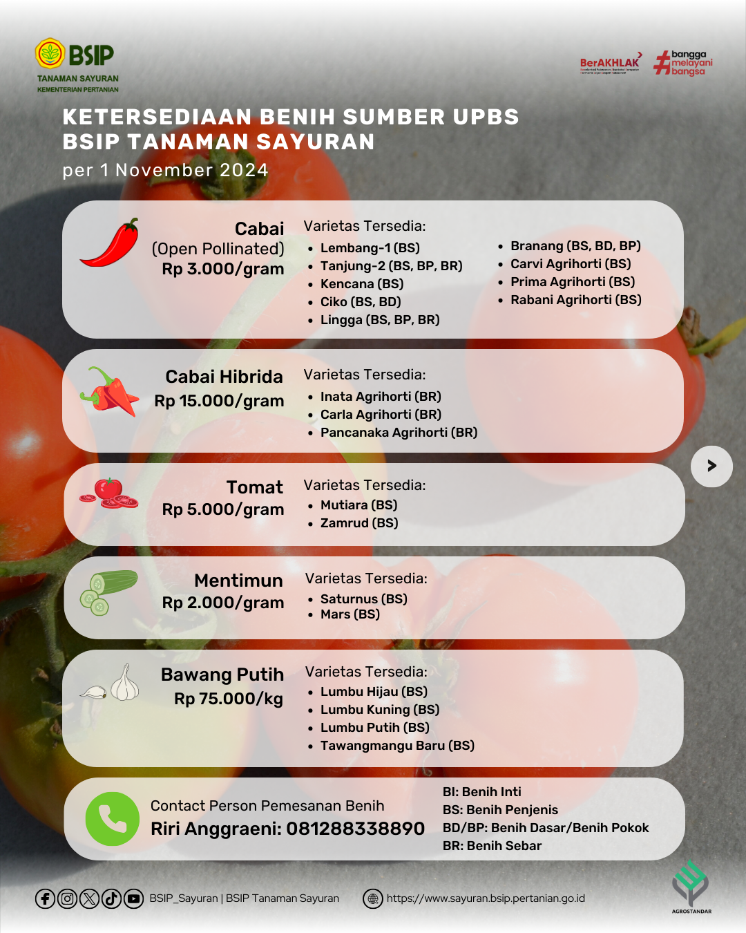 Stok Benih UPBS