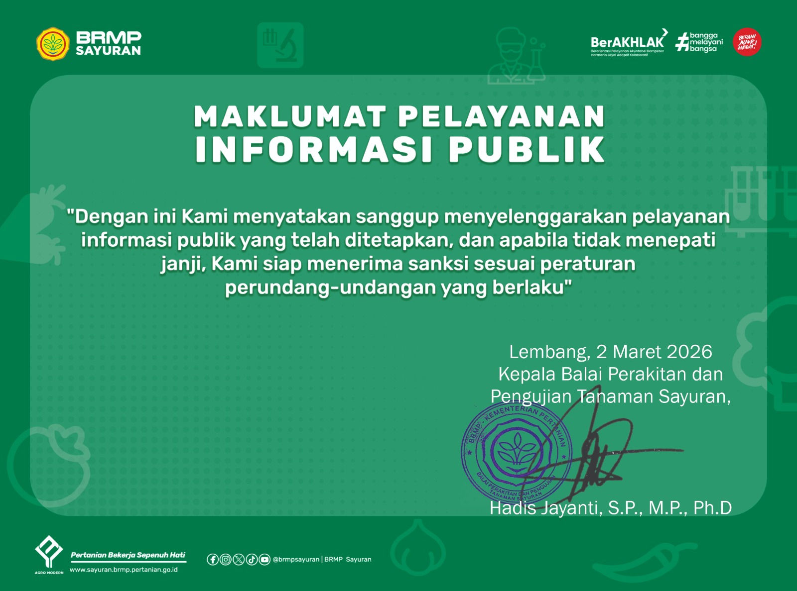 Maklumat Pelayanan Informasi Publik