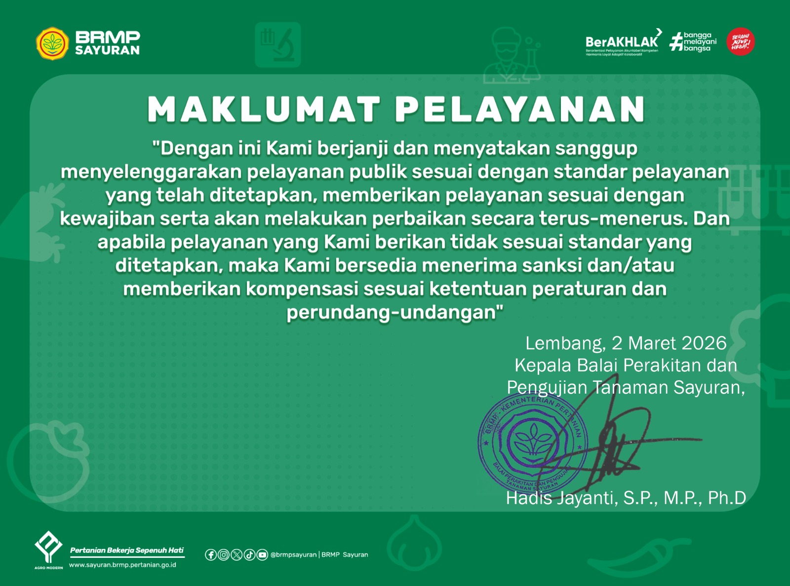Maklumat Pelayanan
